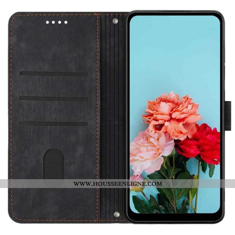 Housse Xiaomi 14 Style Cuir Impression Lignes