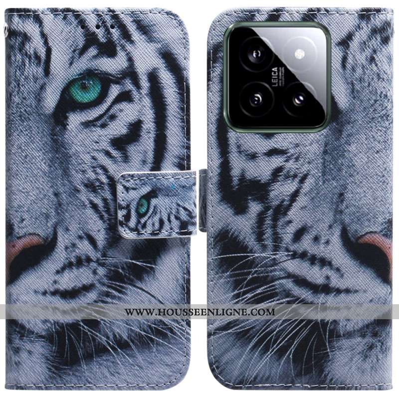 Housse Xiaomi 14 Tigre Blanc