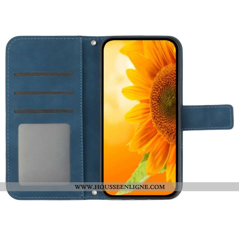 Housse Xiaomi 14 Ultra Motif Tournesol à Lanière