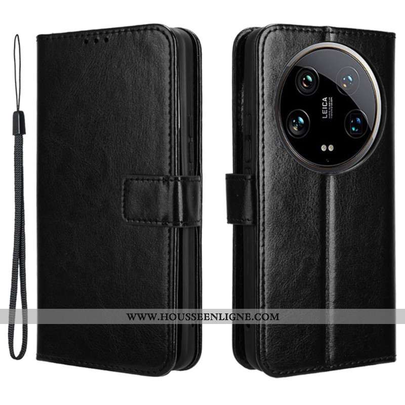 Housse Xiaomi 14 Ultra Simili Cuir Flashy