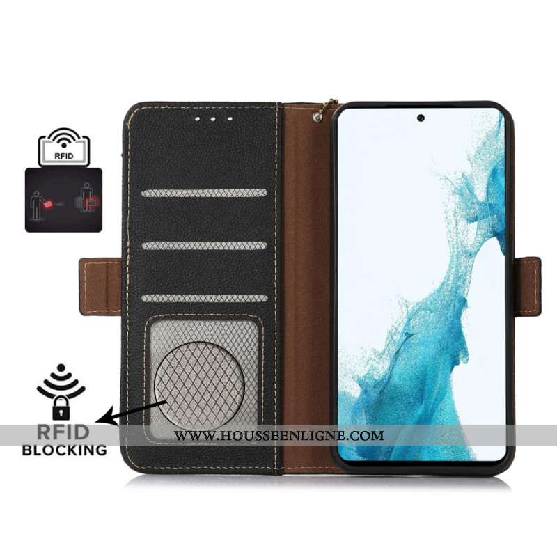 Housse Xiaomi 14T Blocage RFID Cuir Véritable