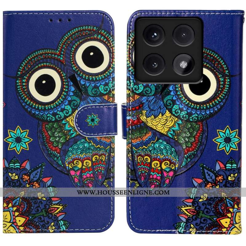 Housse Xiaomi 14T Hibou à Lanière