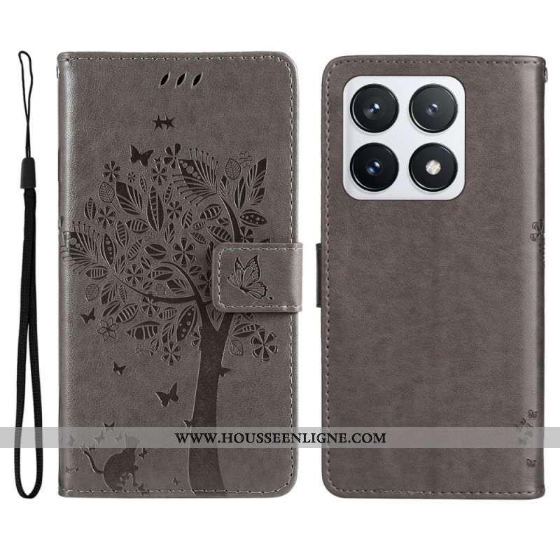 Housse Xiaomi 14T Pro Motif Chat et Arbre