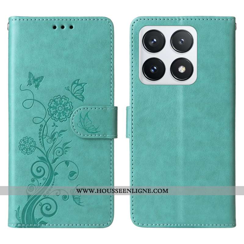 Housse Xiaomi 14T Pro Motif Papillons et Fleurs