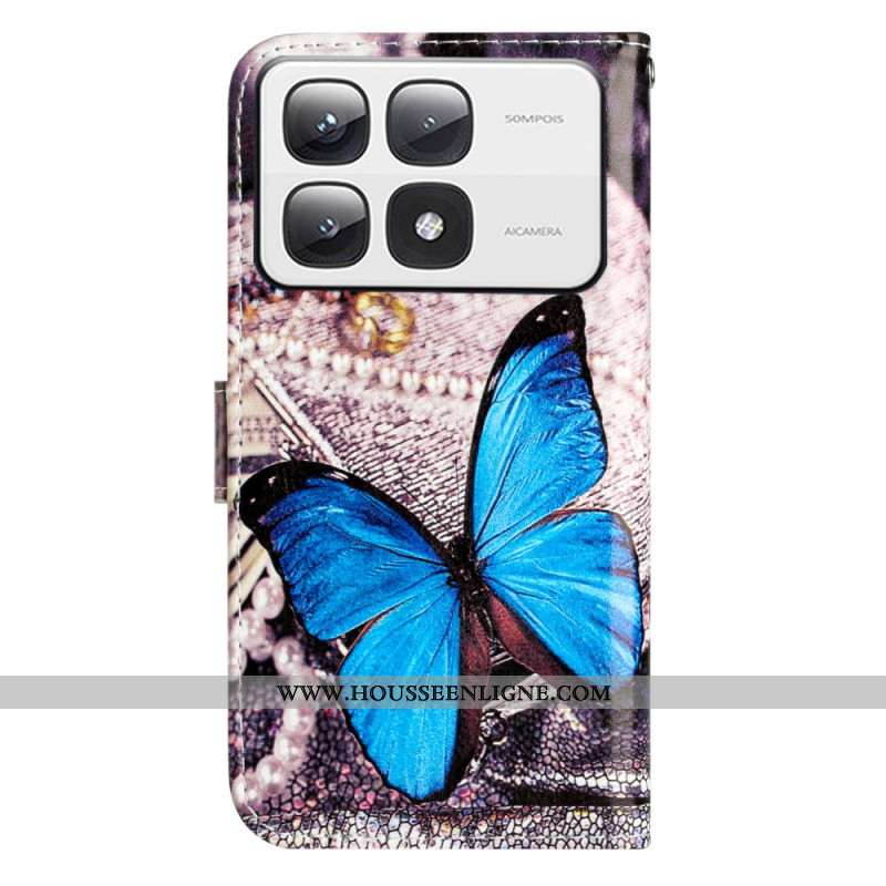 Housse Xiaomi 14T Pro Papillon Bleu