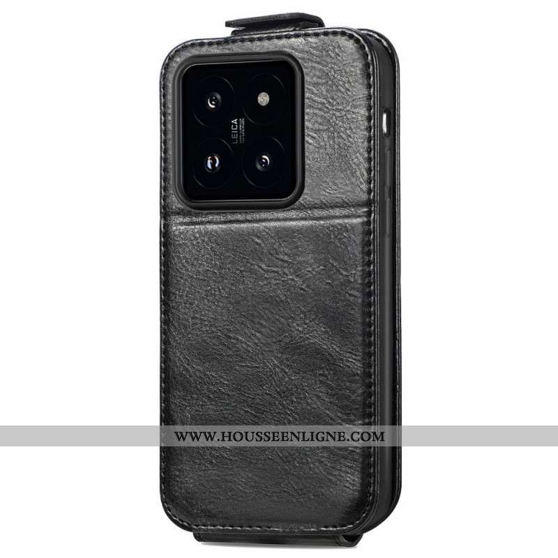 Housse Xiaomi 14T Pro Rabat Vertical Poche Zippée