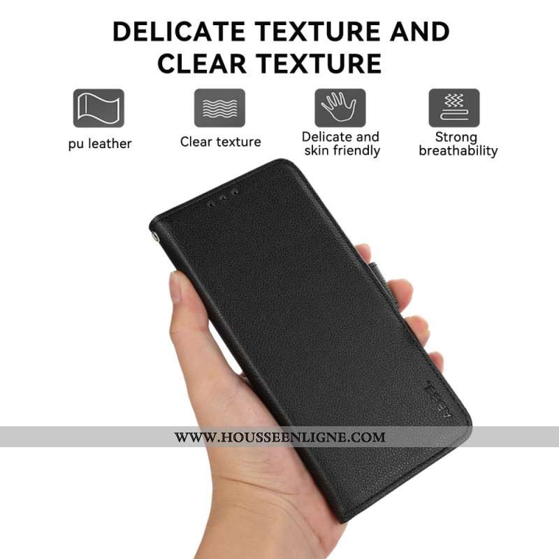 Housse Xiaomi 14T Pro Texture Cuir et Protection RFID ABEEL