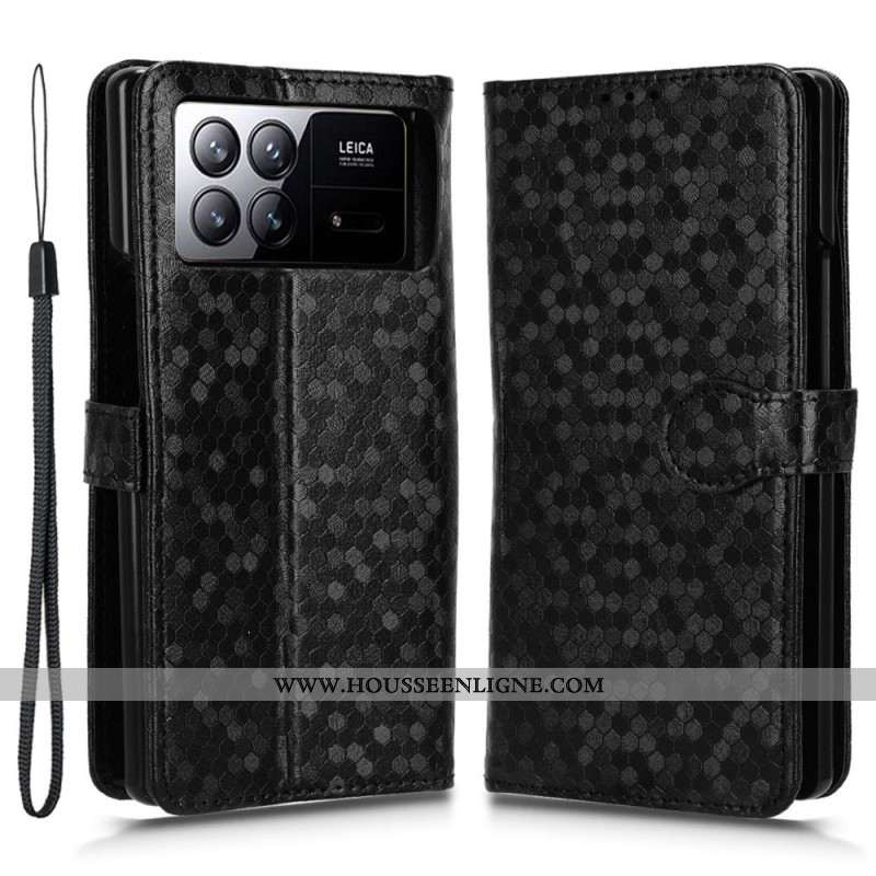 Housse Xiaomi Mix Fold 3 Points Brillants à Lanière