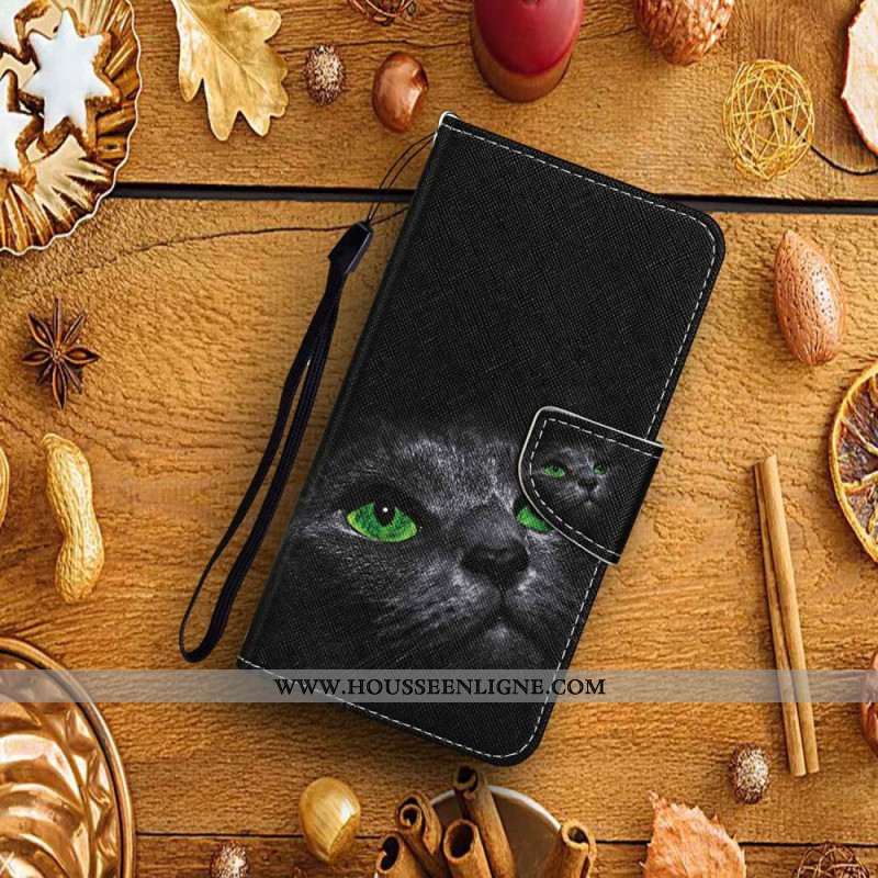 Housse Xiaomi Redmi Note 13 4G Chat aux Yeux Verts