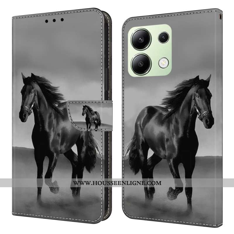 Housse Xiaomi Redmi Note 13 4G Cheval noir