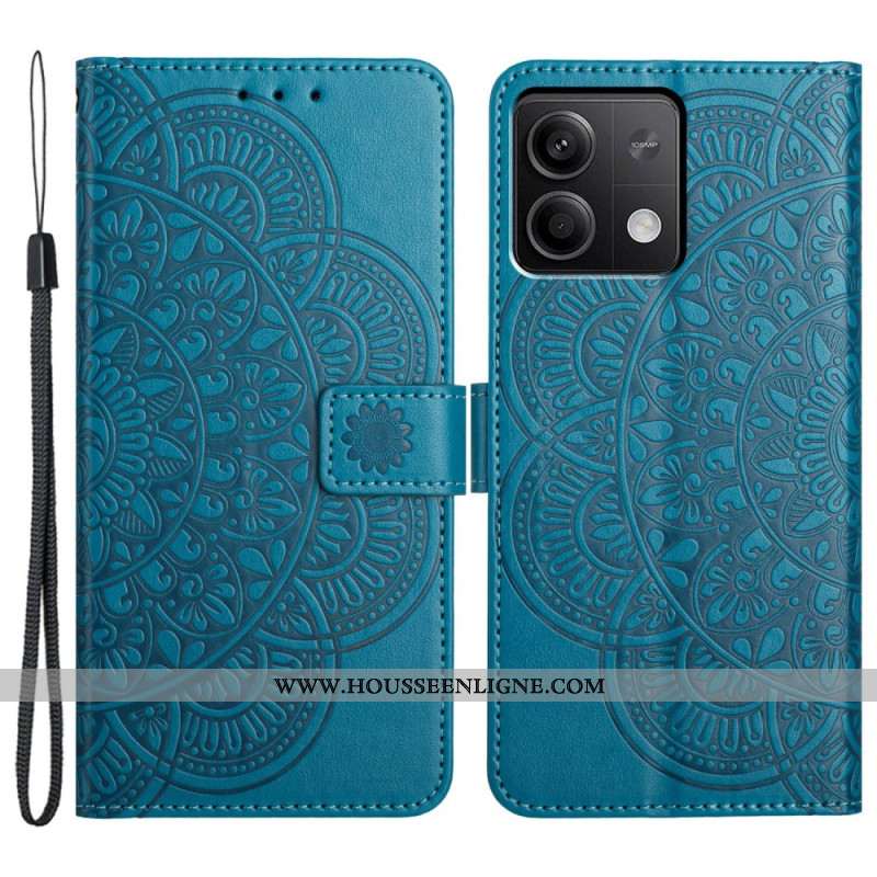 Housse Xiaomi Redmi Note 13 4G Impression Mandala à Lanière