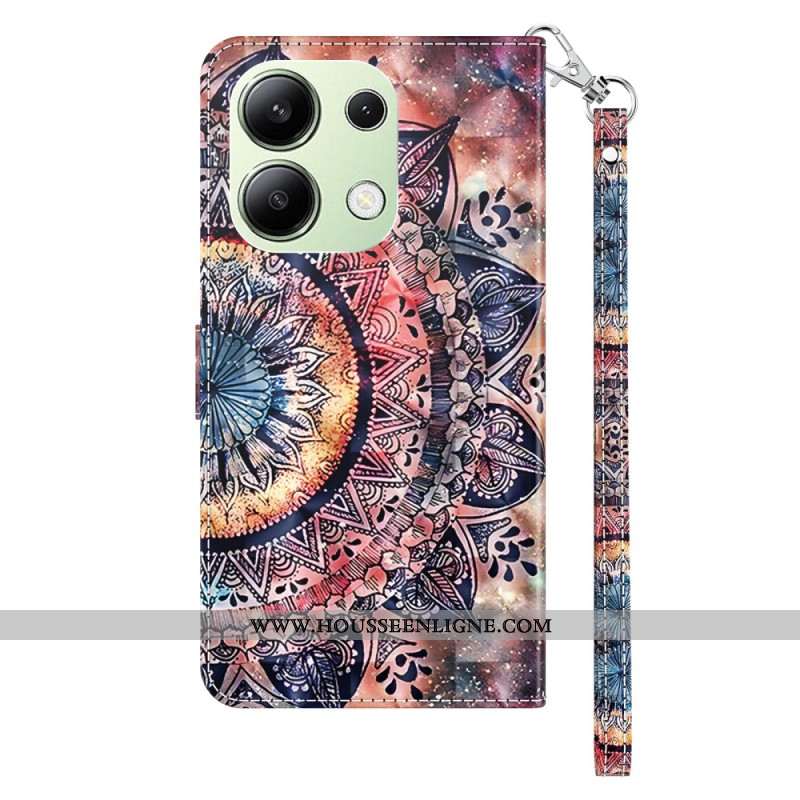 Housse Xiaomi Redmi Note 13 4G Mandala Coloré à Lanière