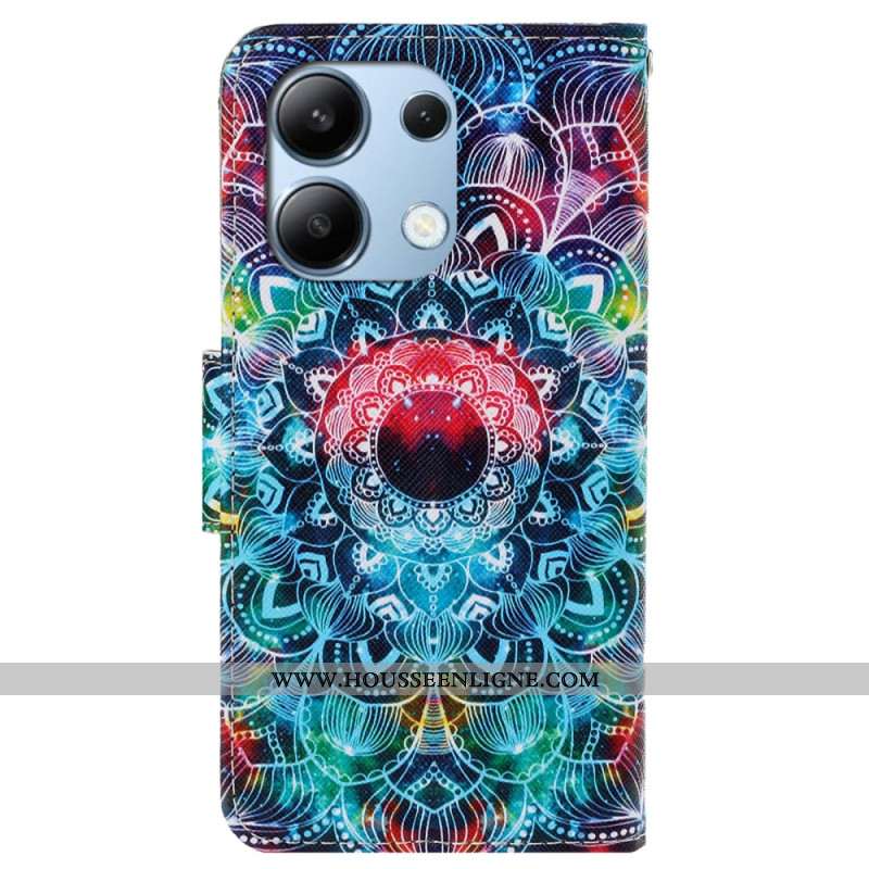 Housse Xiaomi Redmi Note 13 4G Motif Mandala à Lanière