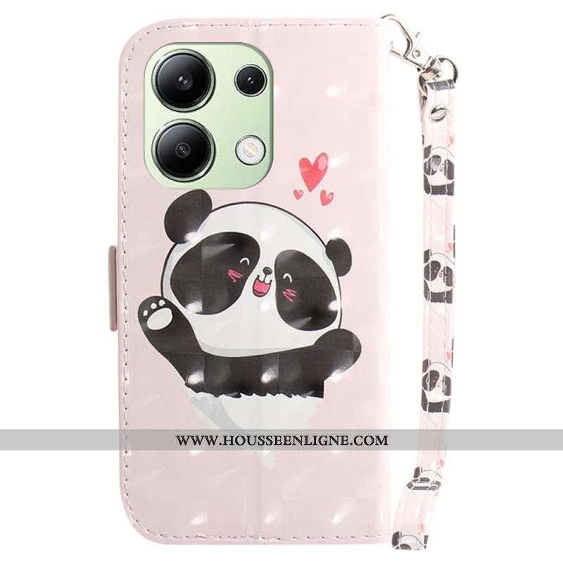 Housse Xiaomi Redmi Note 13 4G Panda Love à Lanière