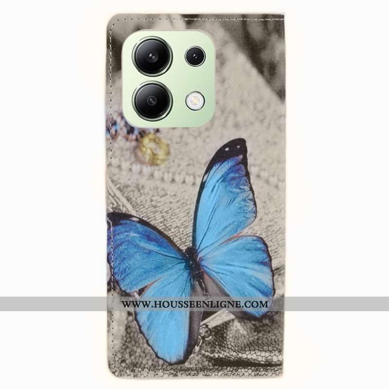 Housse Xiaomi Redmi Note 13 4G Papillon Bleu