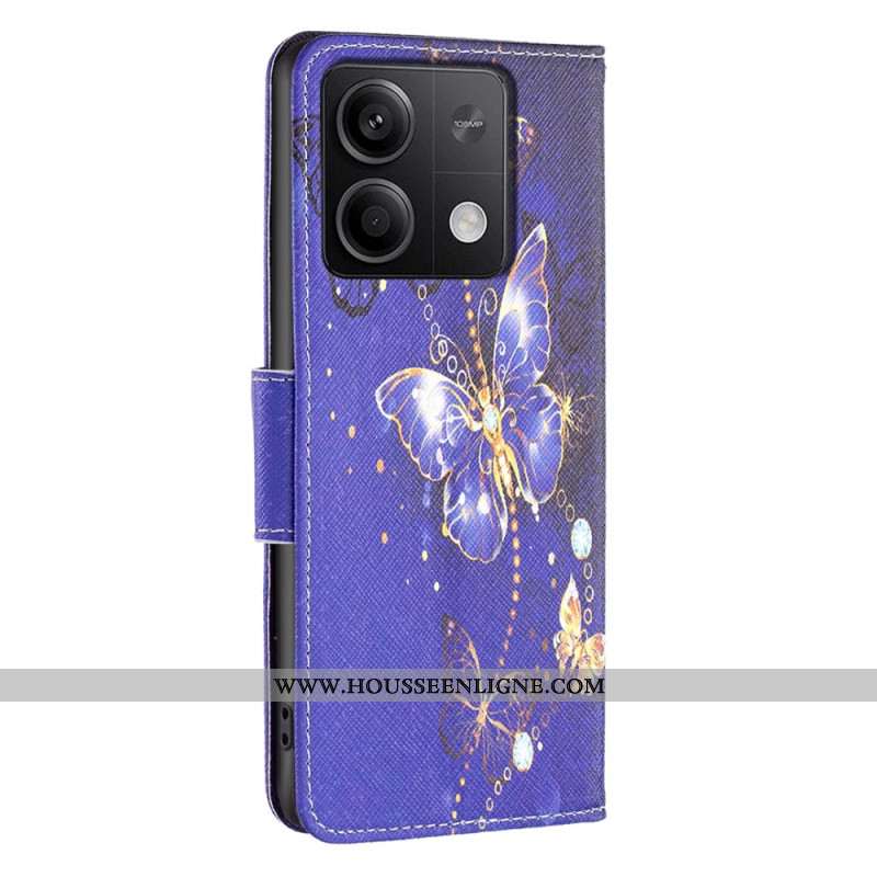 Housse Xiaomi Redmi Note 13 4G Papillons Pourpres