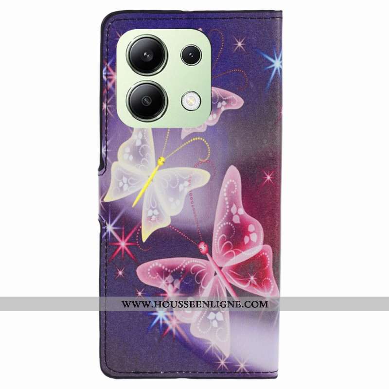 Housse Xiaomi Redmi Note 13 4G Papillons Scintillants