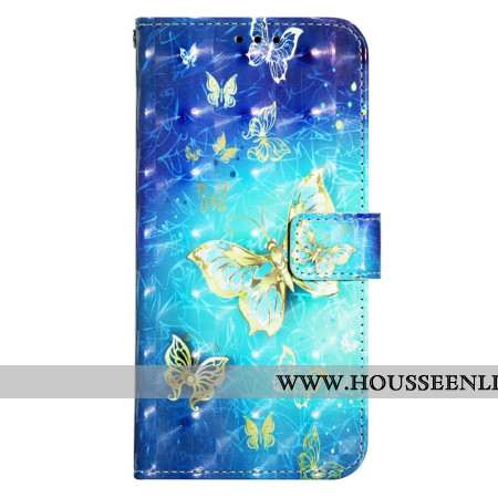 Housse Xiaomi Redmi Note 13 4G Papillons dorés