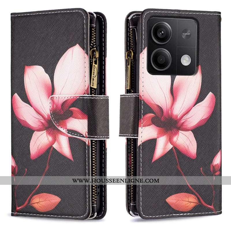 Housse Xiaomi Redmi Note 13 4G Portefeuille Lotus