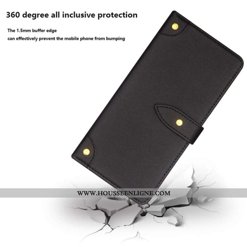 Housse Xiaomi Redmi Note 13 4G Rivets Décoratifs IDEWEI