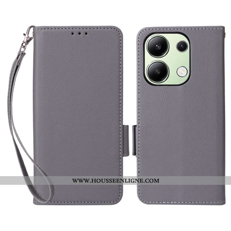 Housse Xiaomi Redmi Note 13 4G Style Cuir avec Lanière