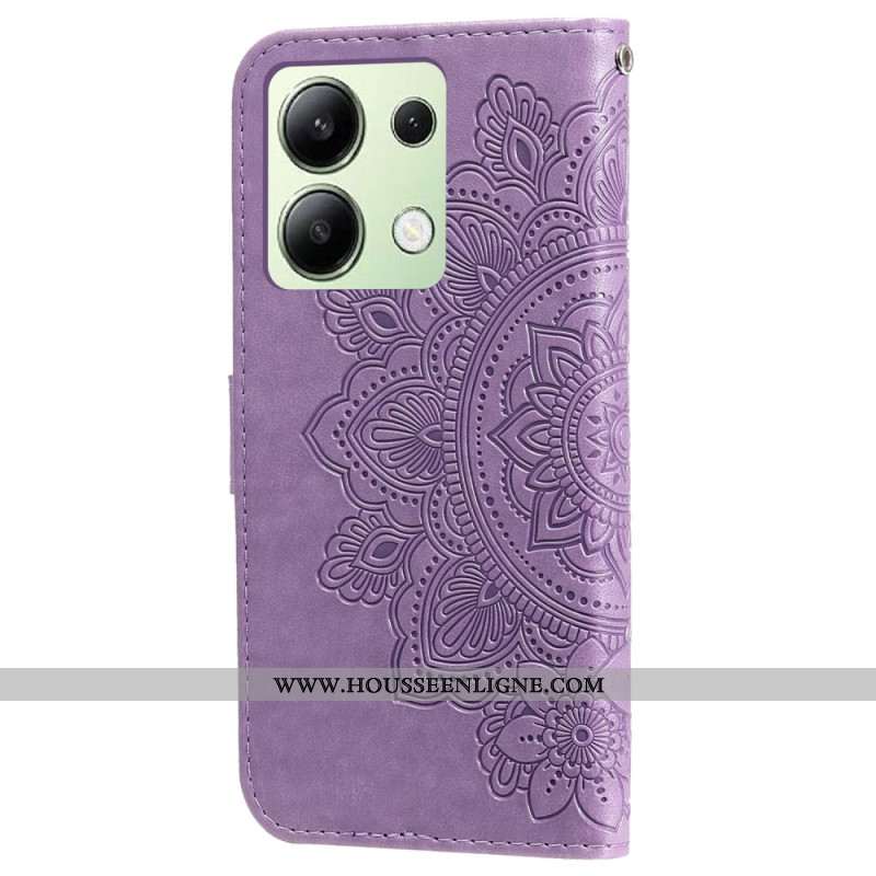 Housse Xiaomi Redmi Note 13 4G Style Floral à Lanière