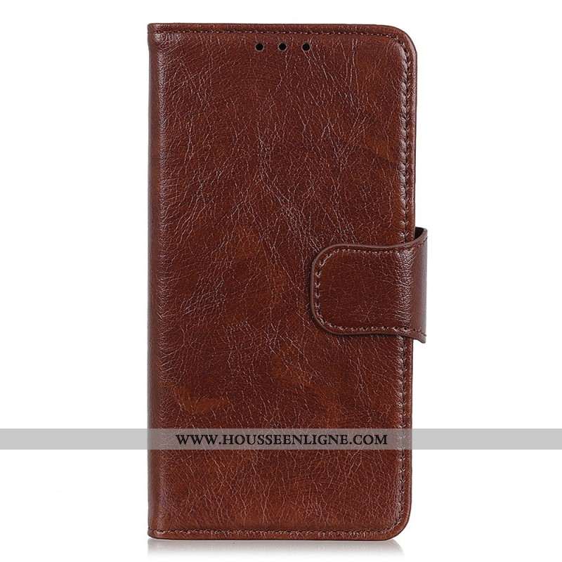 Housse Xiaomi Redmi Note 13 5G Cuir Fendu Texture Nappa