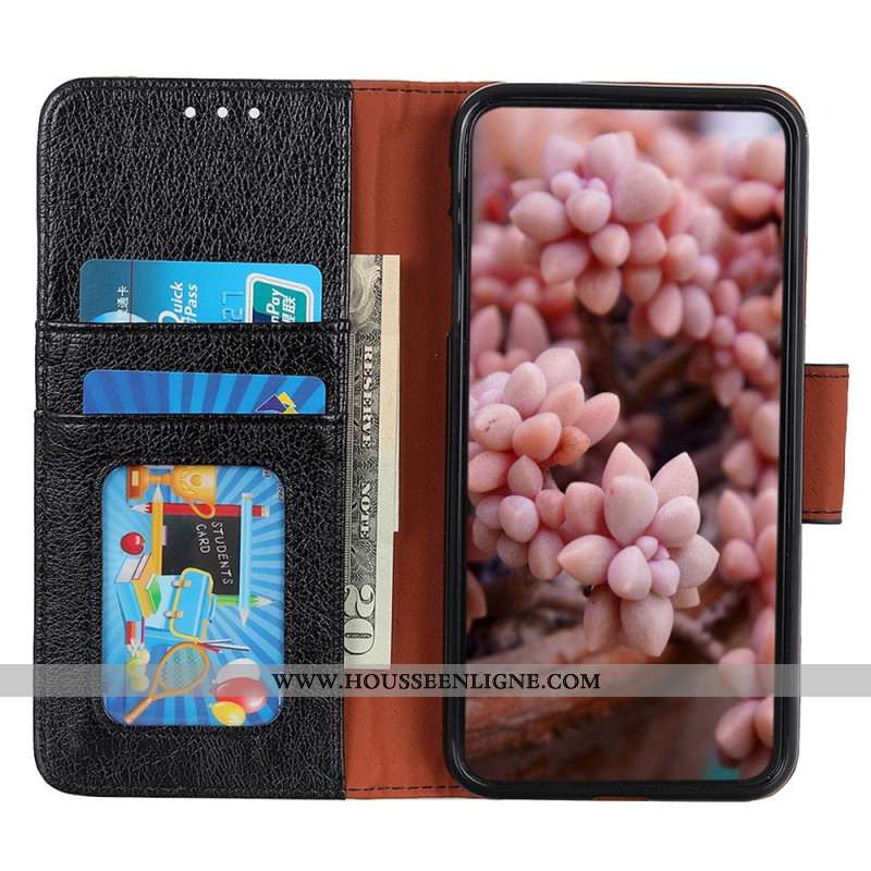 Housse Xiaomi Redmi Note 13 5G Cuir Fendu Texture Nappa