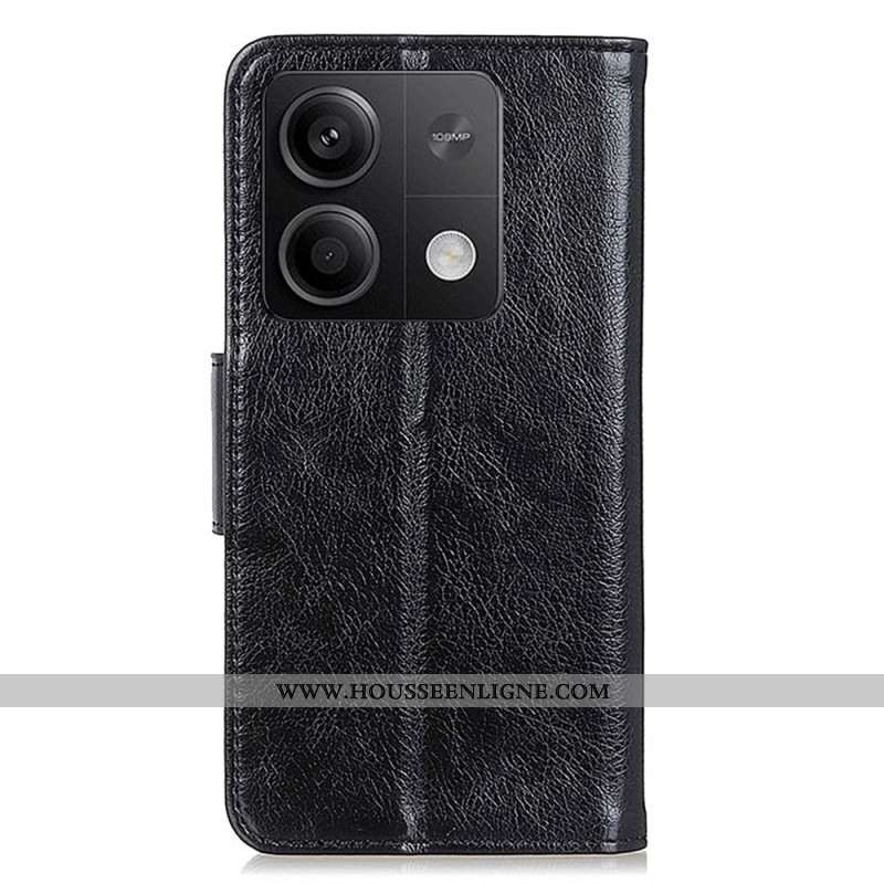 Housse Xiaomi Redmi Note 13 5G Cuir Fendu Texture Nappa