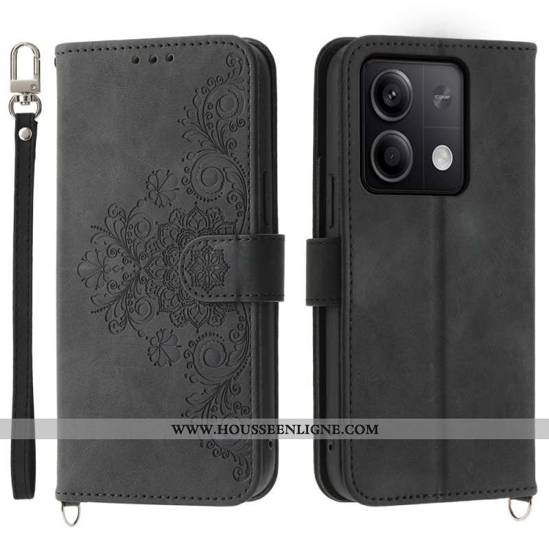 Housse Xiaomi Redmi Note 13 5G Dentelle avec Lanière et Bandoulière