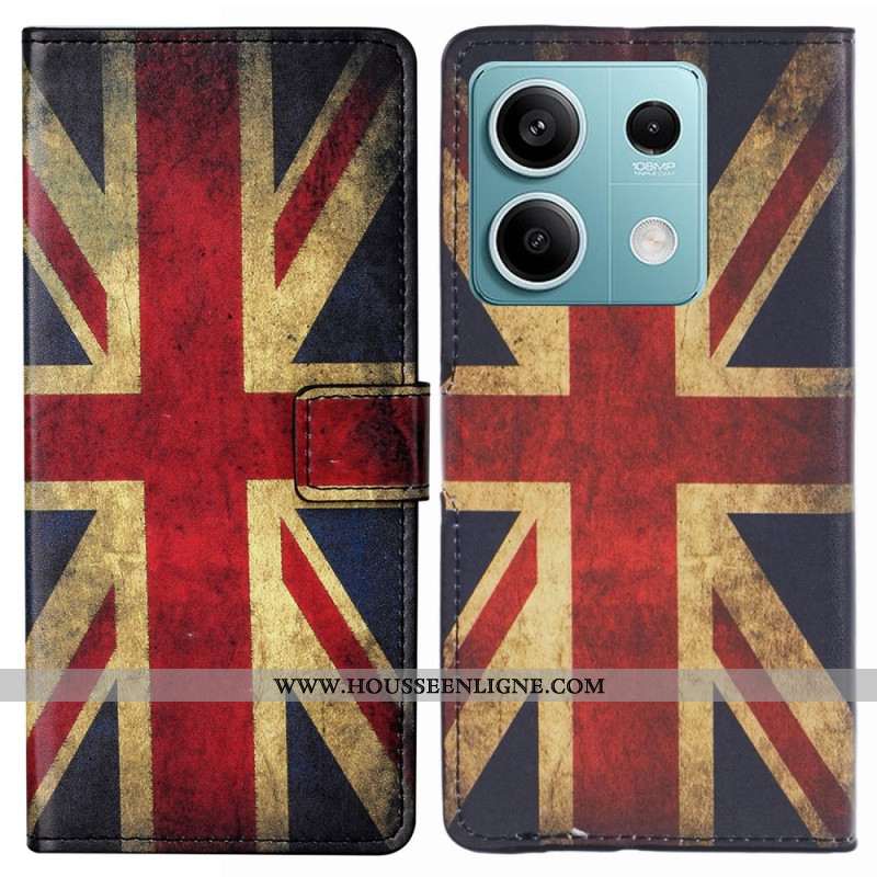 Housse Xiaomi Redmi Note 13 5G Drapeau Anglais Vintage