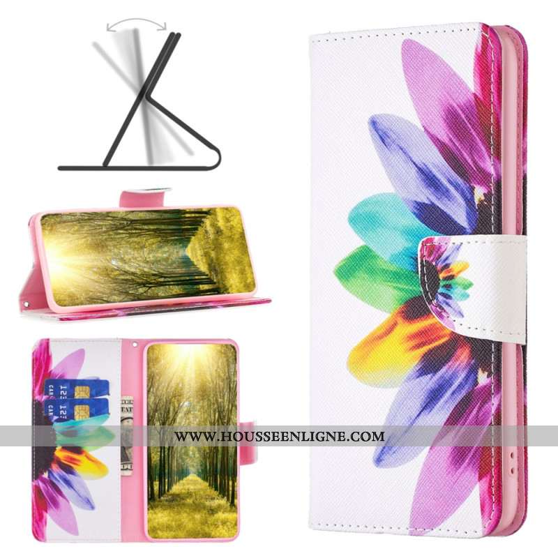 Housse Xiaomi Redmi Note 13 5G Fleur Aquarelle