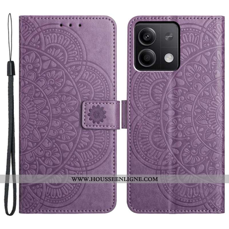 Housse Xiaomi Redmi Note 13 5G Impression Mandala avec Lanière