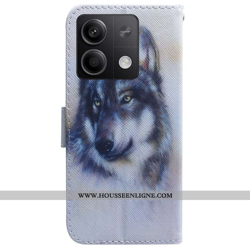 Housse Xiaomi Redmi Note 13 5G Loup Aquarelle