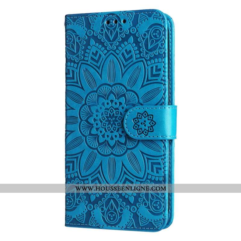 Housse Xiaomi Redmi Note 13 5G Motif de Tournesol à Lanière