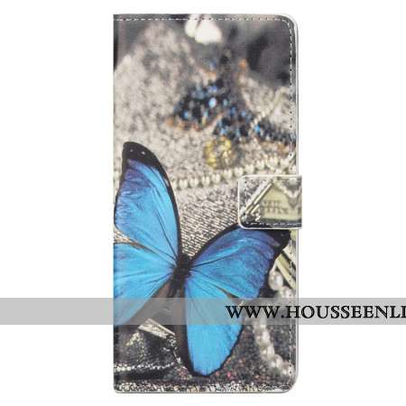 Housse Xiaomi Redmi Note 13 5G Papillon Bleu