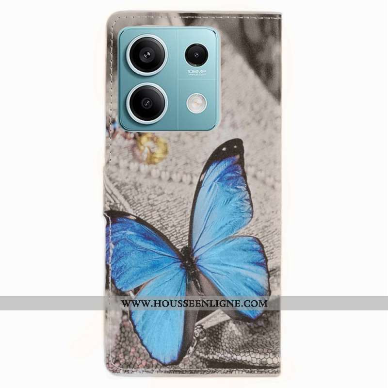 Housse Xiaomi Redmi Note 13 5G Papillon Bleu