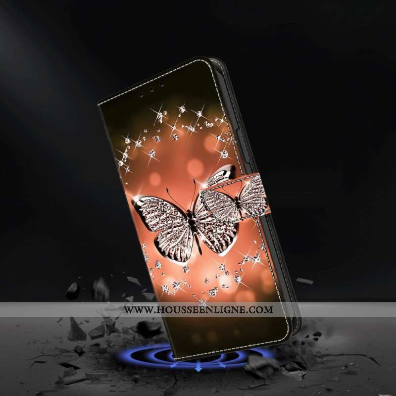 Housse Xiaomi Redmi Note 13 5G Papillon Cristal