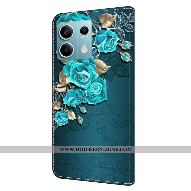 Housse Xiaomi Redmi Note 13 5G Roses Bleus