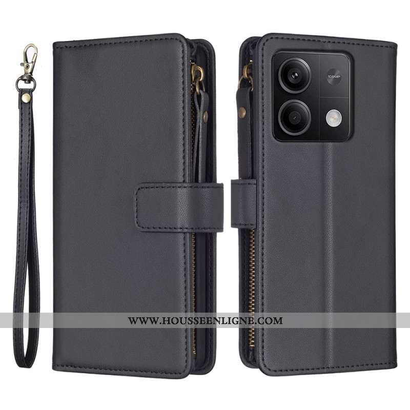 Housse Xiaomi Redmi Note 13 5G Simili Cuir Porte-Monnaie à Lanière