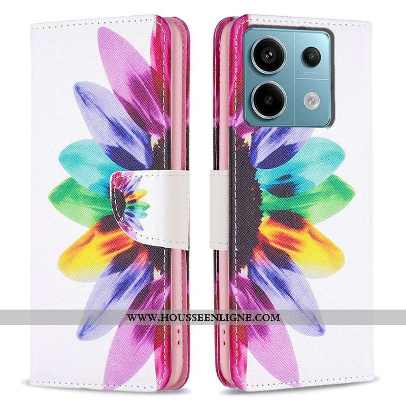 Housse Xiaomi Redmi Note 13 Pro 4G / Poco M6 Pro 4G Fleur Aquarelle