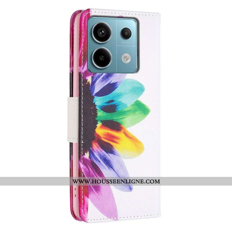 Housse Xiaomi Redmi Note 13 Pro 4G / Poco M6 Pro 4G Fleur Aquarelle