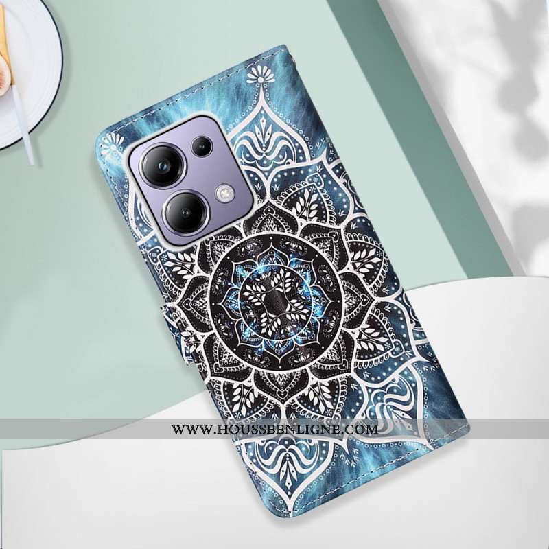 Housse Xiaomi Redmi Note 13 Pro 4G / Poco M6 Pro 4G Fleur Mandala à Lanière