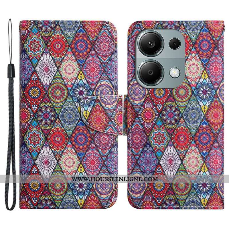 Housse Xiaomi Redmi Note 13 Pro 4G / Poco M6 Pro 4G Kaleidoscope à Lanière