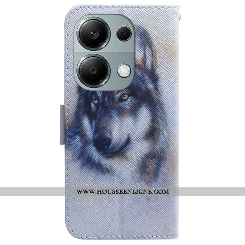 Housse Xiaomi Redmi Note 13 Pro 4G / Poco M6 Pro 4G Loup Aquarelle