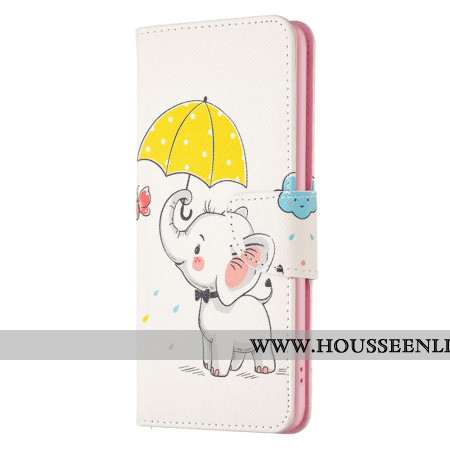 Housse Xiaomi Redmi Note 13 Pro 4G / Poco M6 Pro 4G Parapluie et Éléphant