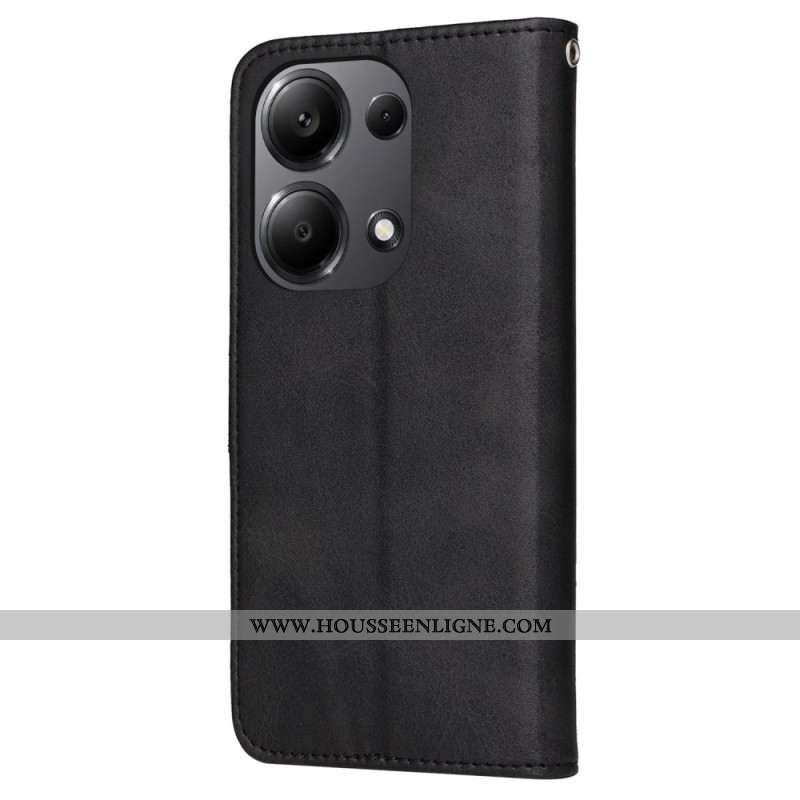 Housse Xiaomi Redmi Note 13 Pro 4G / Poco M6 Pro 4G Style Cuir à Lanière