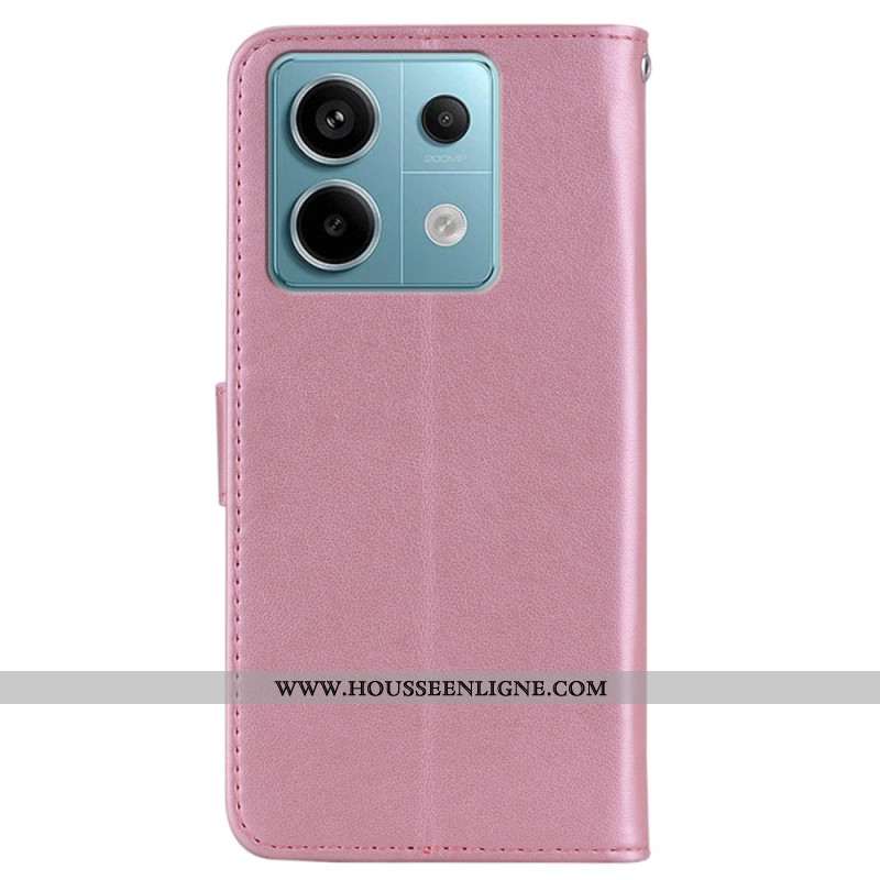 Housse Xiaomi Redmi Note 13 Pro 5G Motif Hibou à Lanière