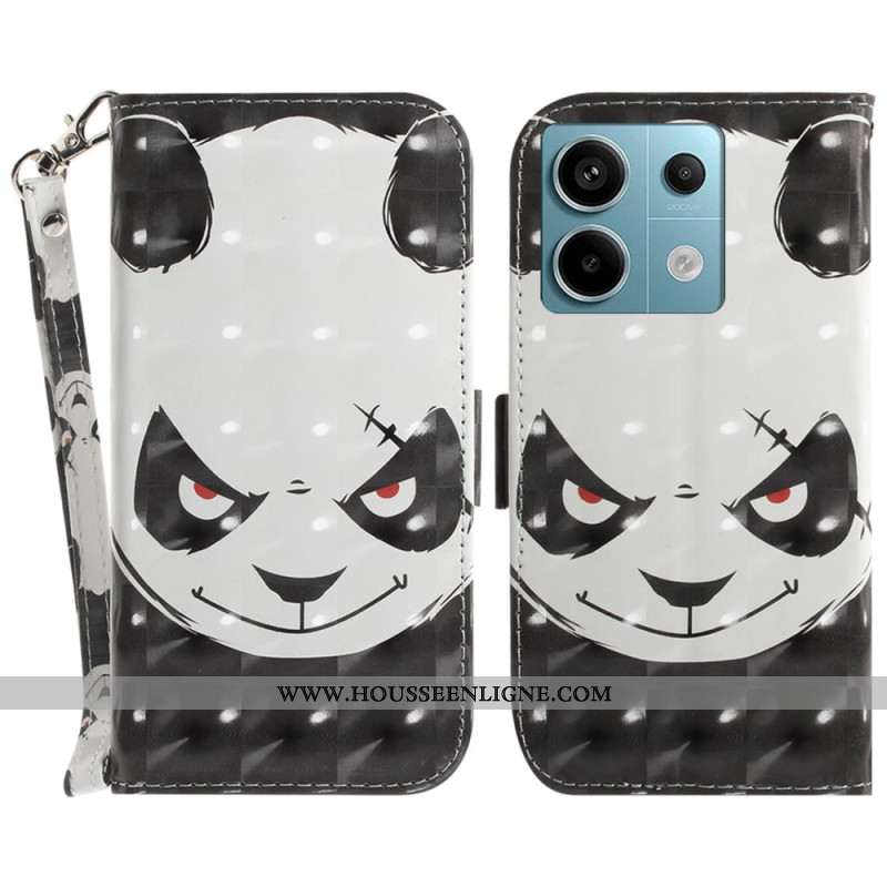 Housse Xiaomi Redmi Note 13 Pro 5G / Poco X6 5G Angry Panda à Lanière