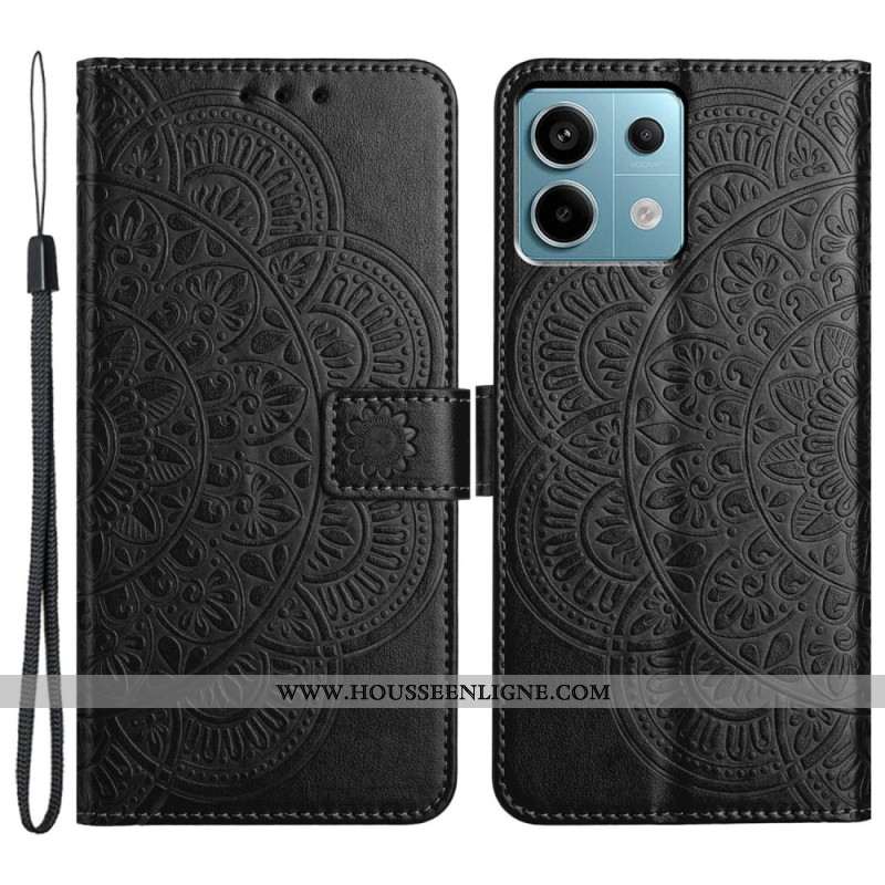 Housse Xiaomi Redmi Note 13 Pro 5G / Poco X6 5G Mandala Imprimé à Lanière